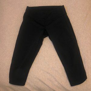 High-Waisted Black Lululemon Cropped Leggings